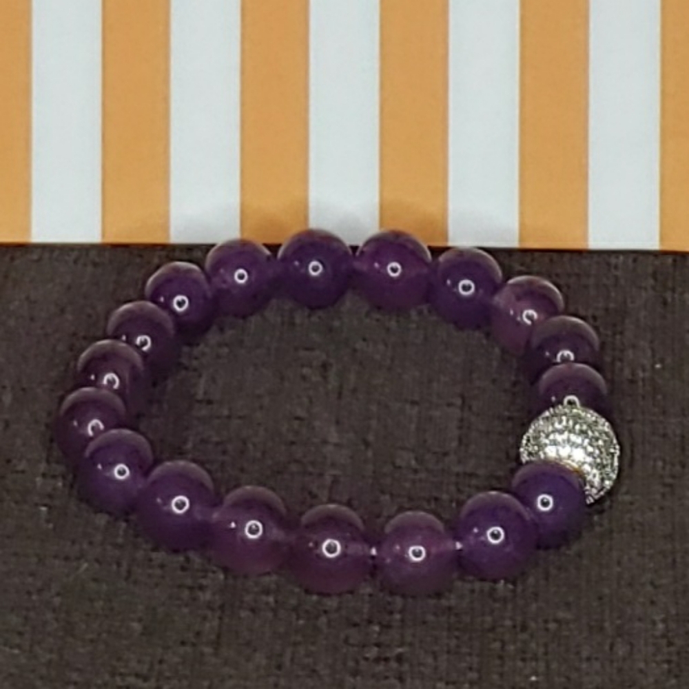 Amethyst Beaded Bracelet